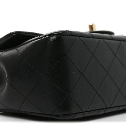 Chanel Lambskin Quilted Mini Coco Charms Rectangular Flap Black 9 of 10