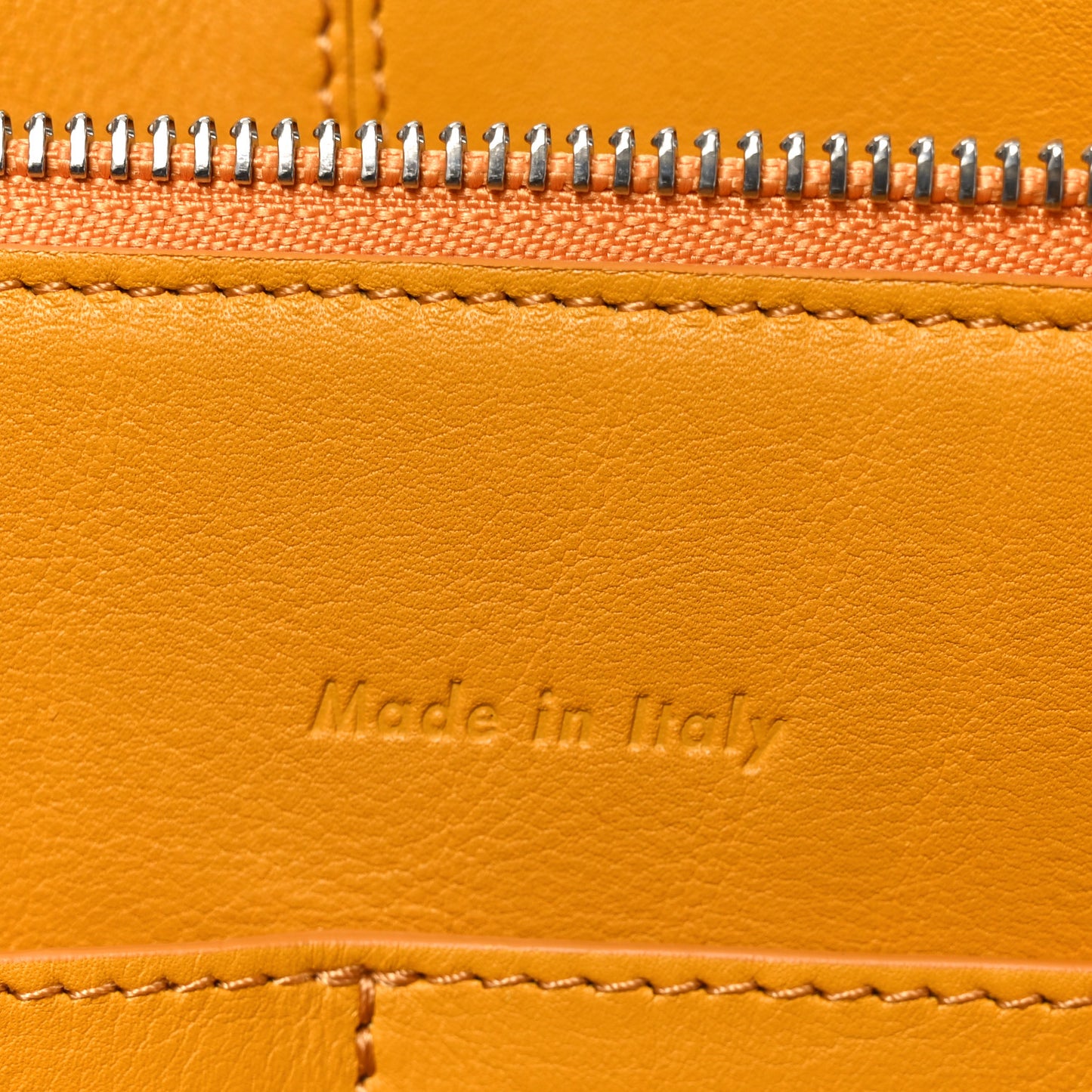 Calfskin Medium Tri-Fold Bag Honey
