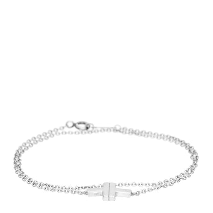 Tiffany Sterling Silver T Two Double Chain Bracelet 1 of 4