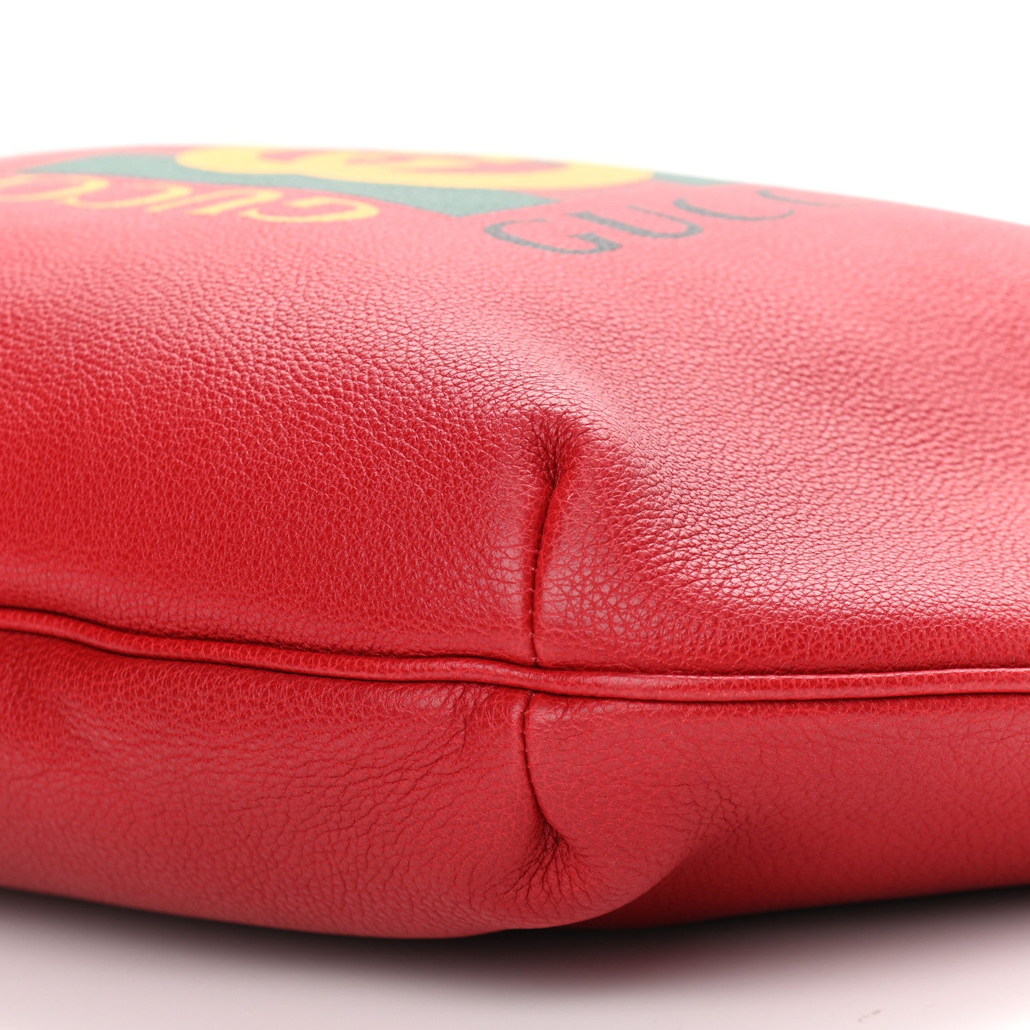 Gucci Grained Calfskin Logo Half Moon Hobo Red 10 of 11