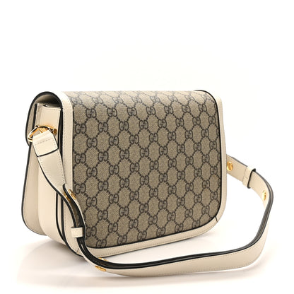Gucci GG Supreme Monogram Horsebit 1955 Shoulder Bag Beige Mystic White 3 of 10
