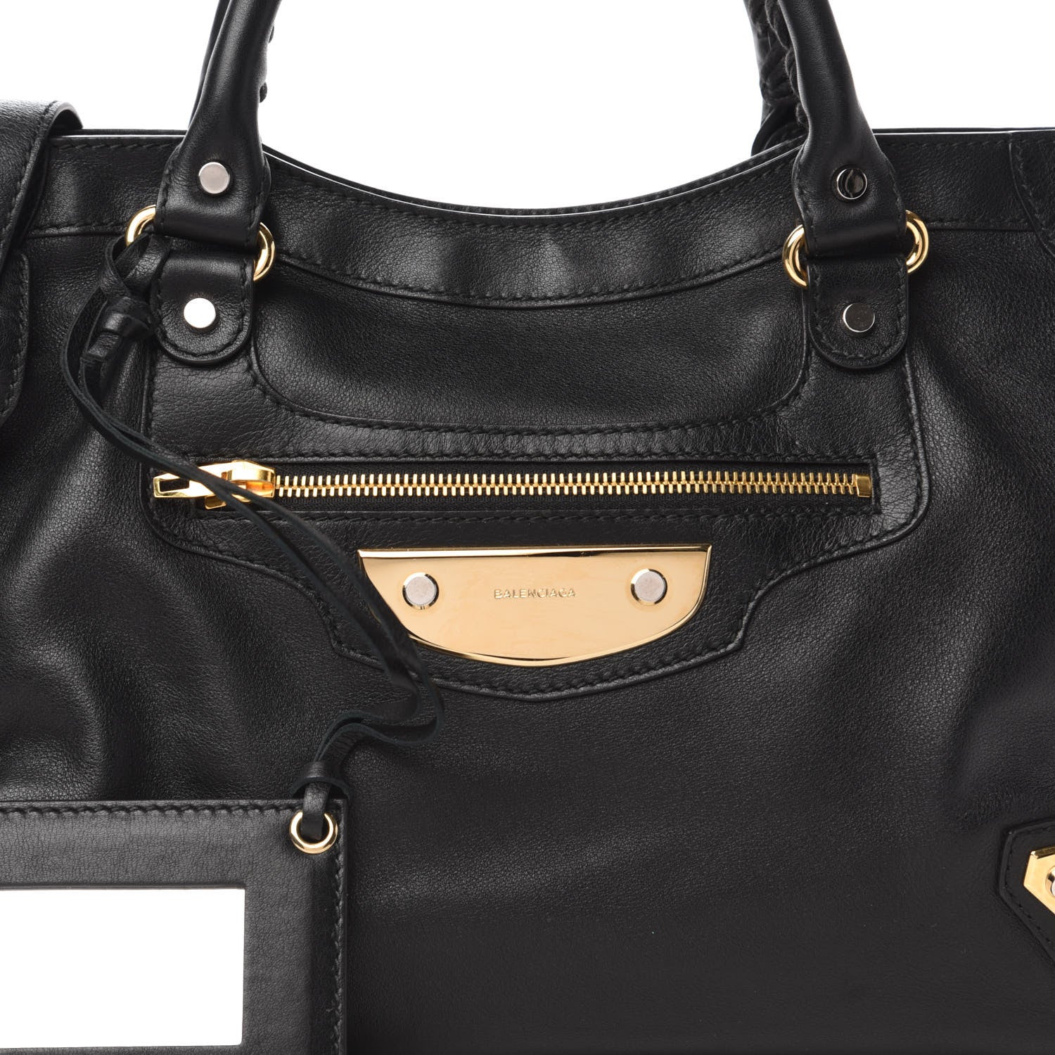 Balenciaga Veau Amp Plate Gold Hardware City Black 10 of 10