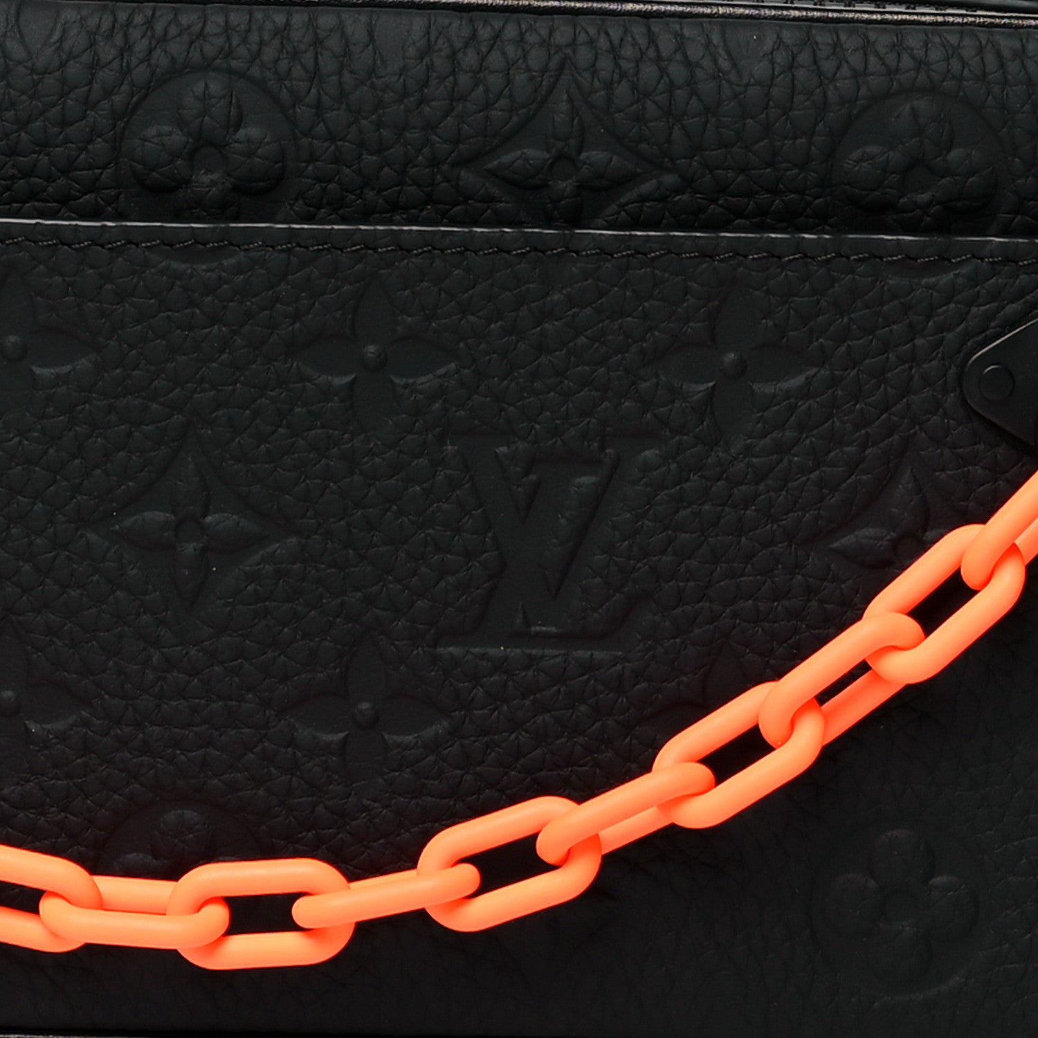 Louis Vuitton Taurillon Monogram Uniformes Solar Ray Soft Pochette Volga Belt Bag Black 7 of 9