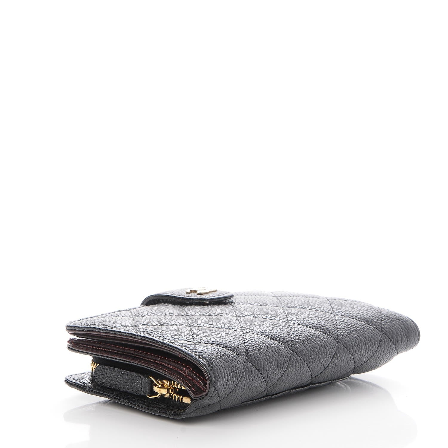 Chanel Caviar Quilted Zipped Pocket Wallet Black 4 of 9