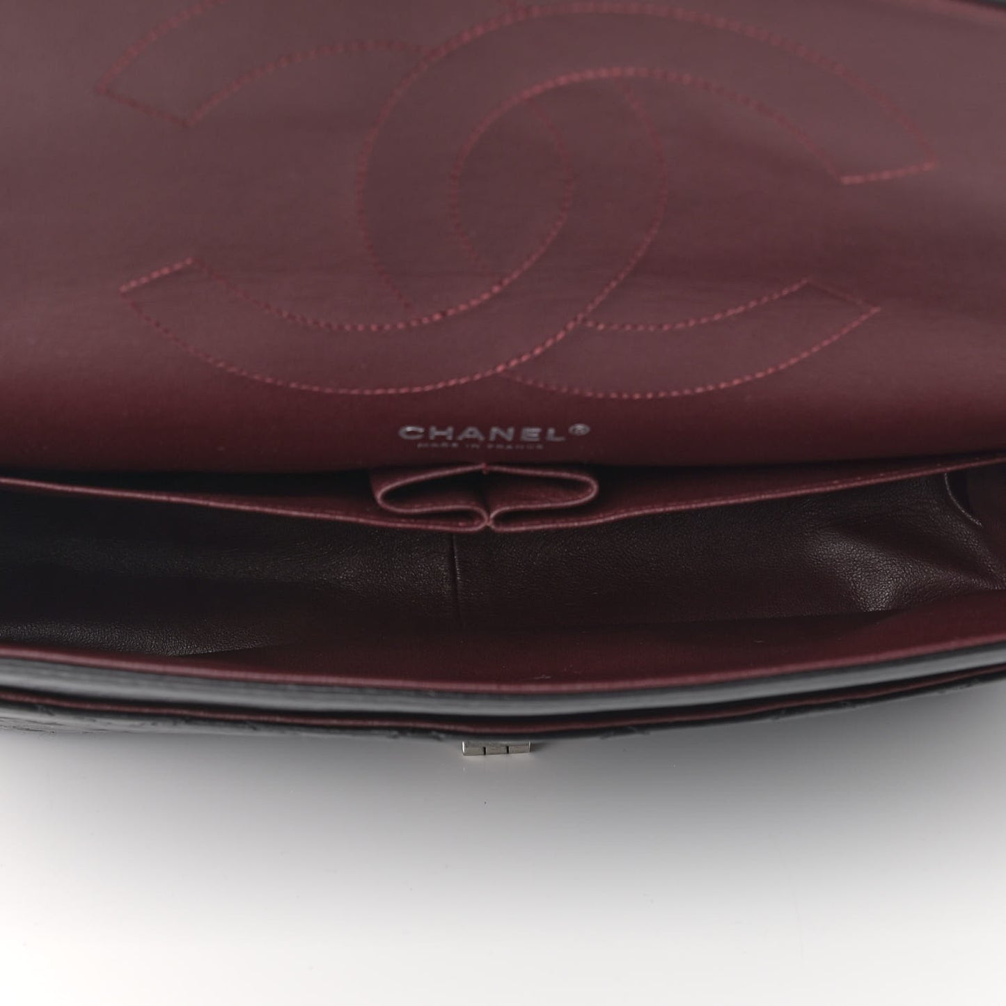 Aged Calfskin Quilted 2.55 Reissue 227 Flap Black