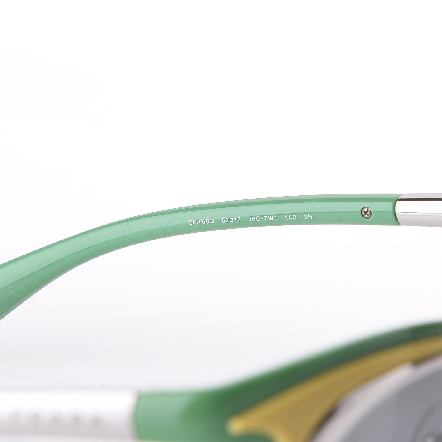 Prada Mirrored Dixie Sunglasses SPR 60O Green Yellow 7 of 8