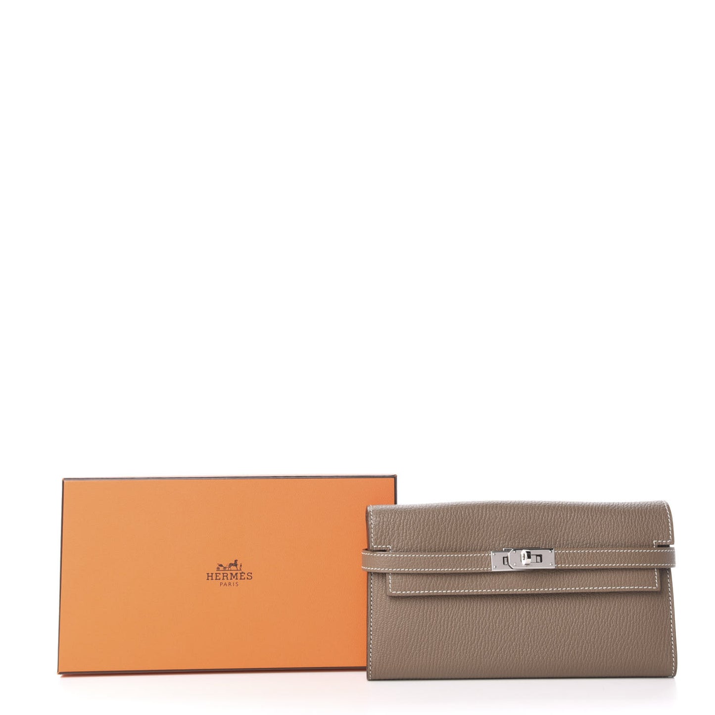Chevre Mysore Kelly Longue Wallet Etoupe
