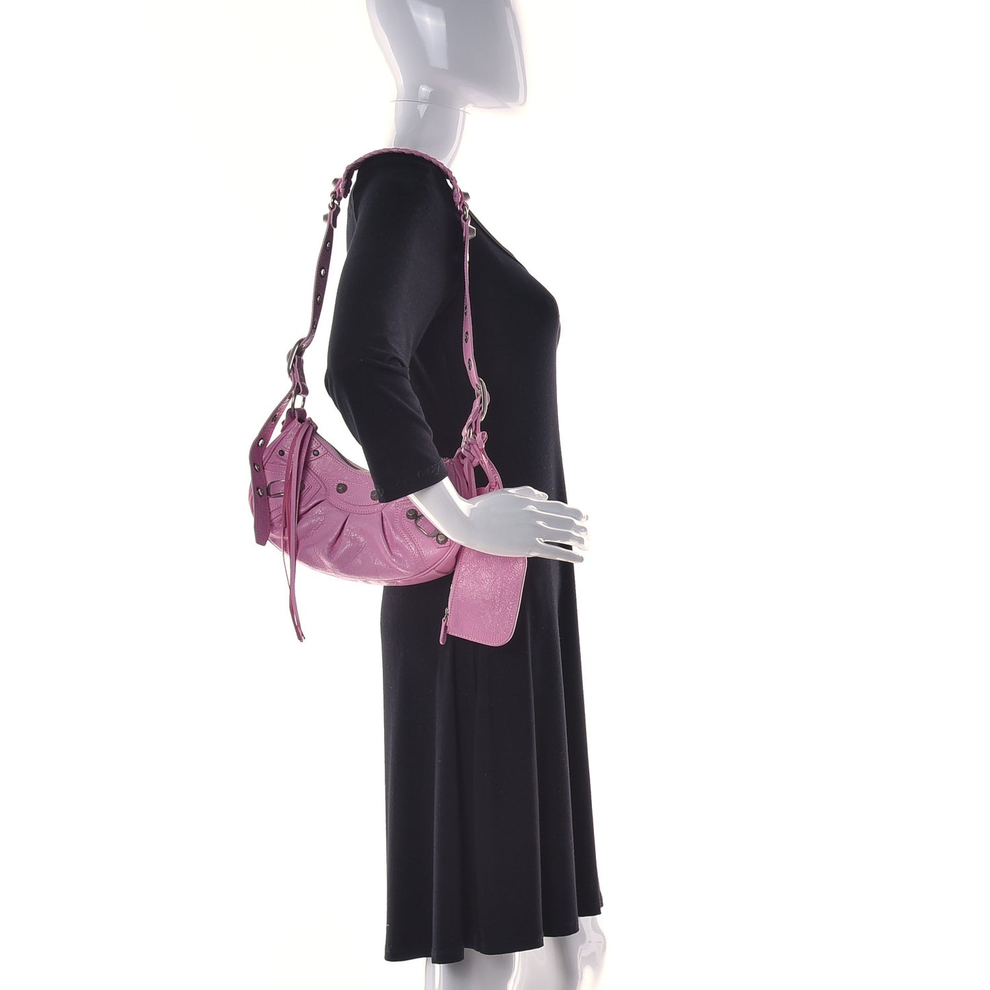 Agneau Arena Le Cagole Shoulder Bag XS Candy Pink