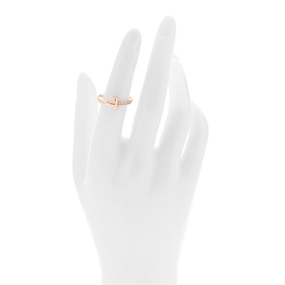 Tiffany 18K Rose Gold Diamond 2.5mm T T1 Ring 53 6.5 2 of 4
