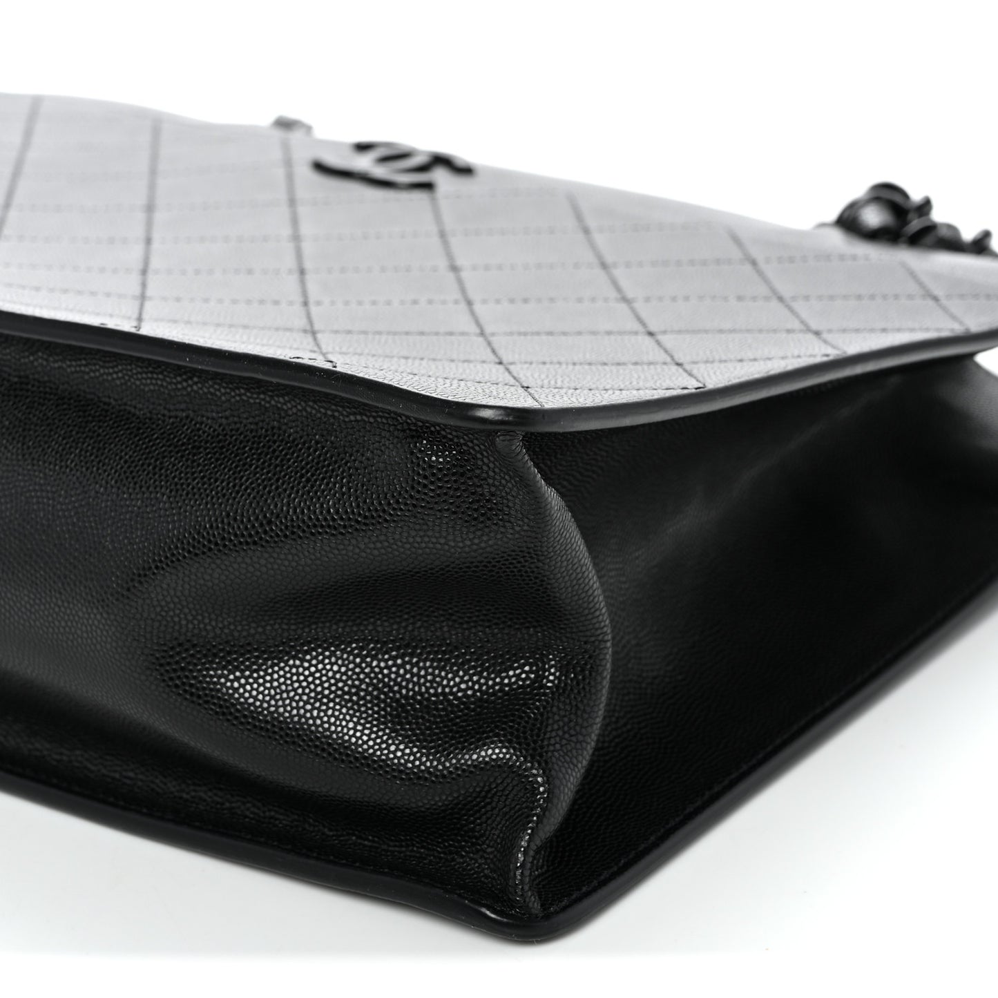 Caviar Quilted My Everything Large Shopping Tote Black