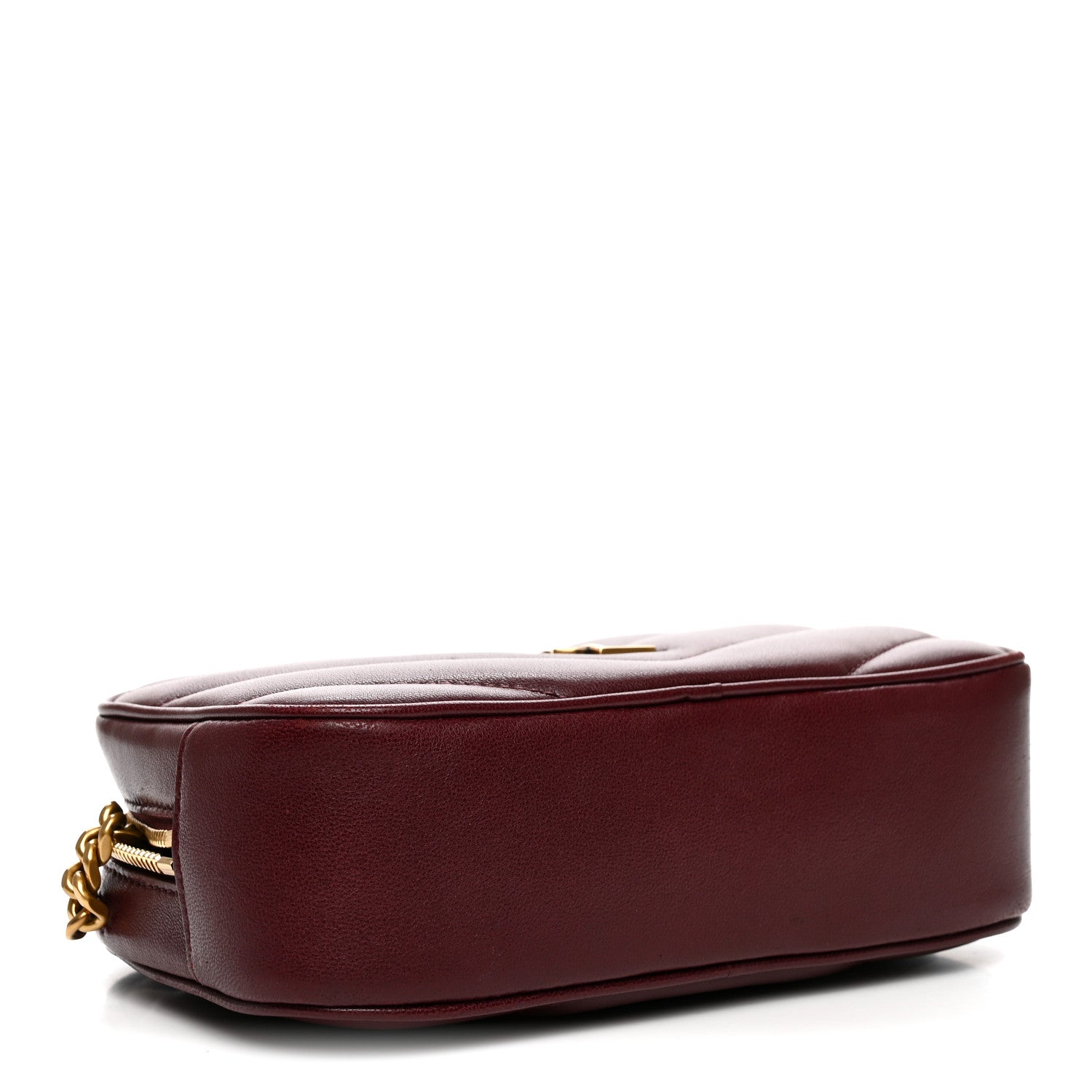 Saint Laurent Lambskin Chevron Quilted Mini Loulou Camera Bag  Rouge Cabernet 4 of 10