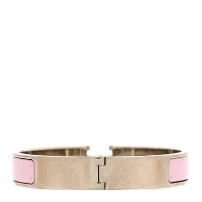 Hermes Enamel Narrow Clic Clac H Bracelet GM Rose Candeur 3 of 4