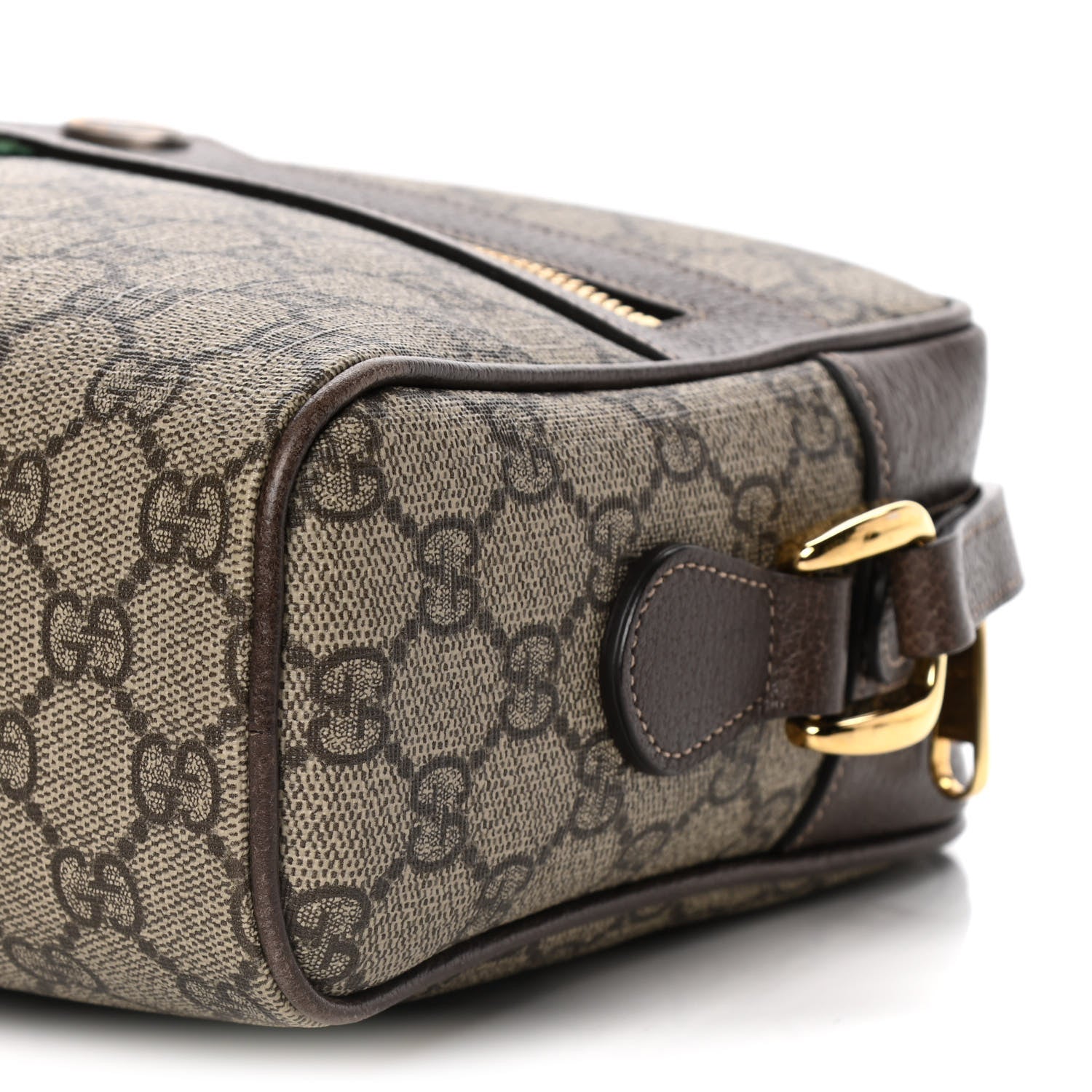 Gucci GG Supreme Monogram Web Small Ophidia Shoulder Bag Brown 11 of 14