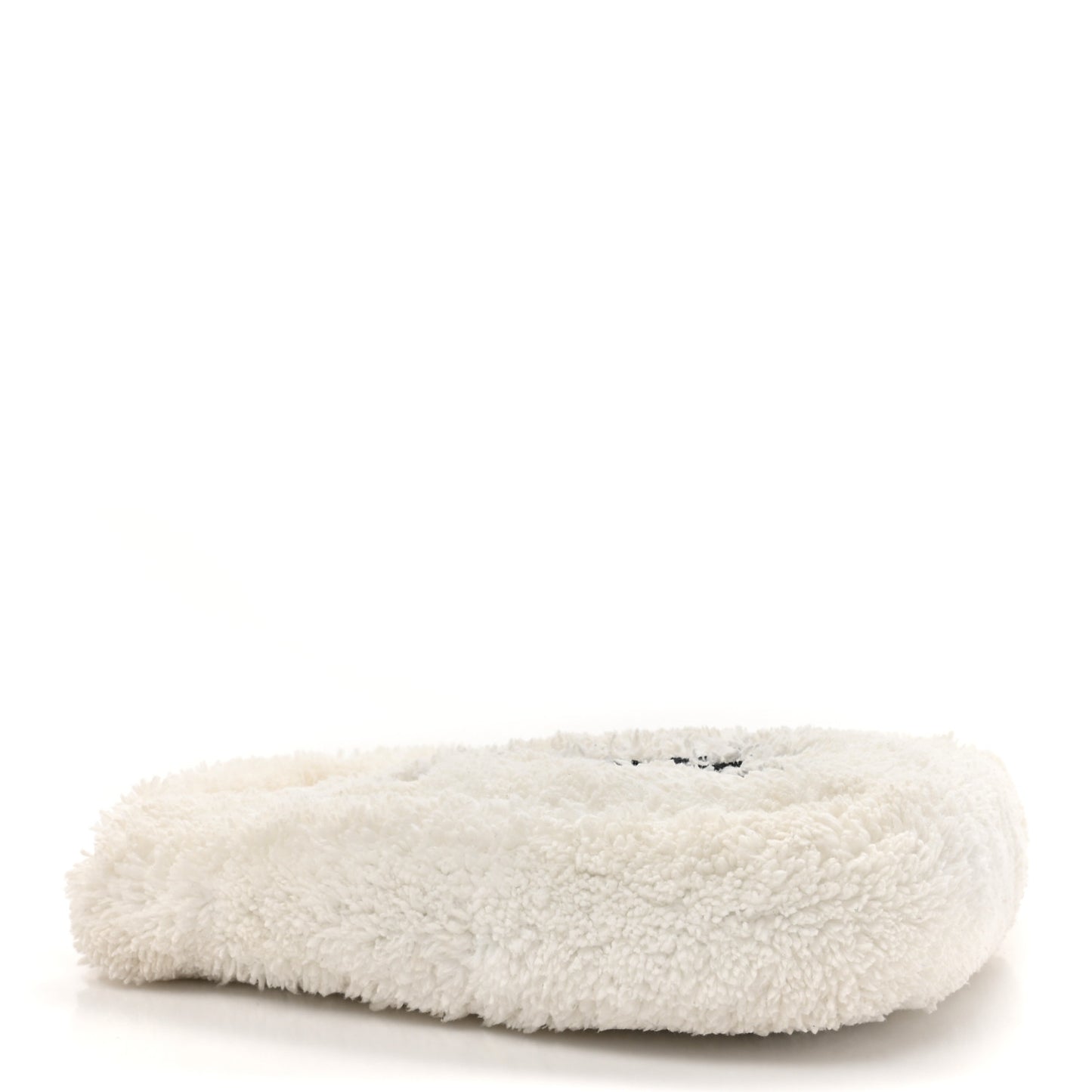 Terry Cloth Triangle Pouch White Black