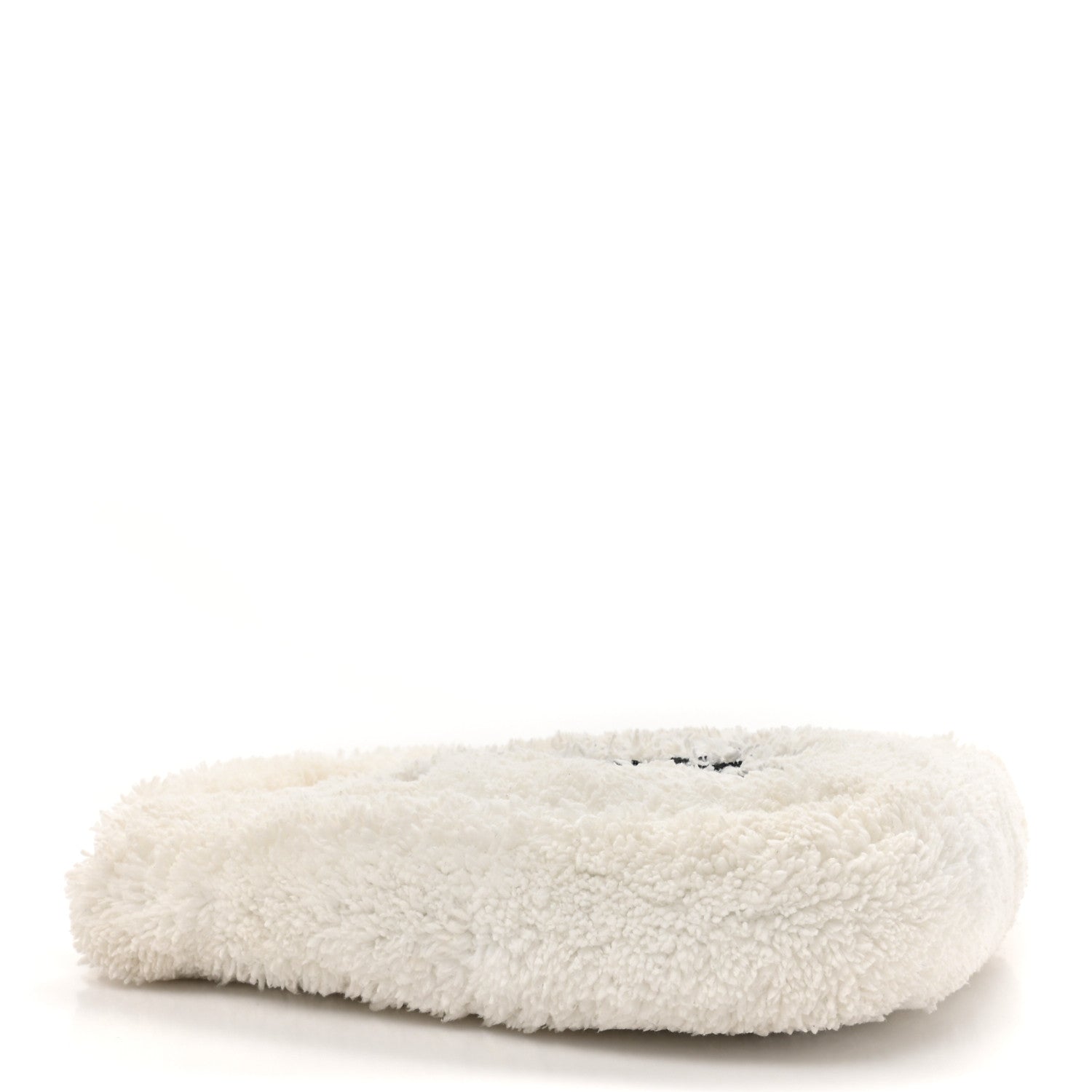 Prada Terry Cloth Triangle Pouch White Black 4 of 9