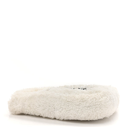 Prada Terry Cloth Triangle Pouch White Black 4 of 9