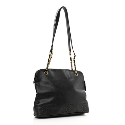 Chanel Caviar CC Shoulder Bag Black 2 of 9