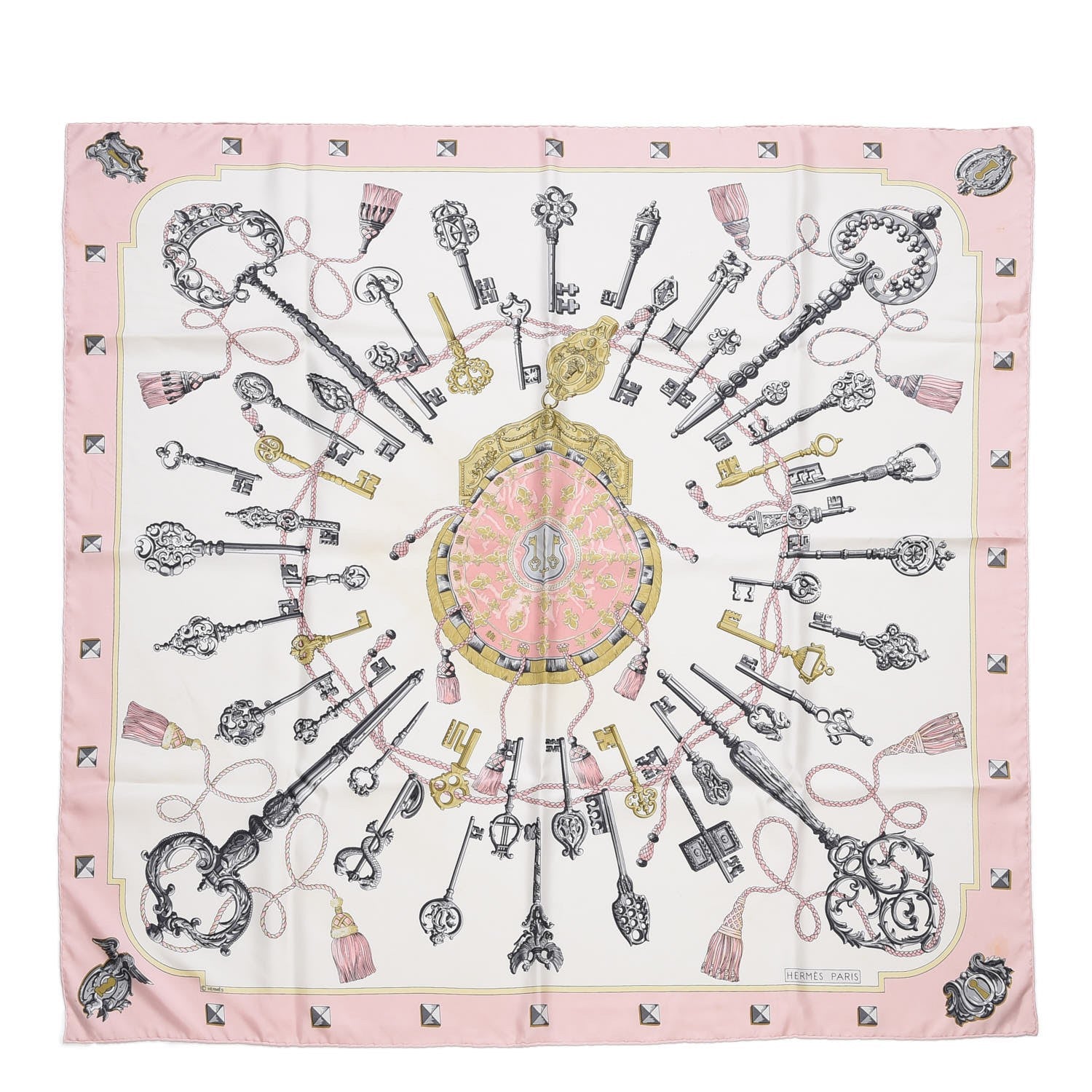 Hermes Silk Les Cles Scarf 90 1 of 9