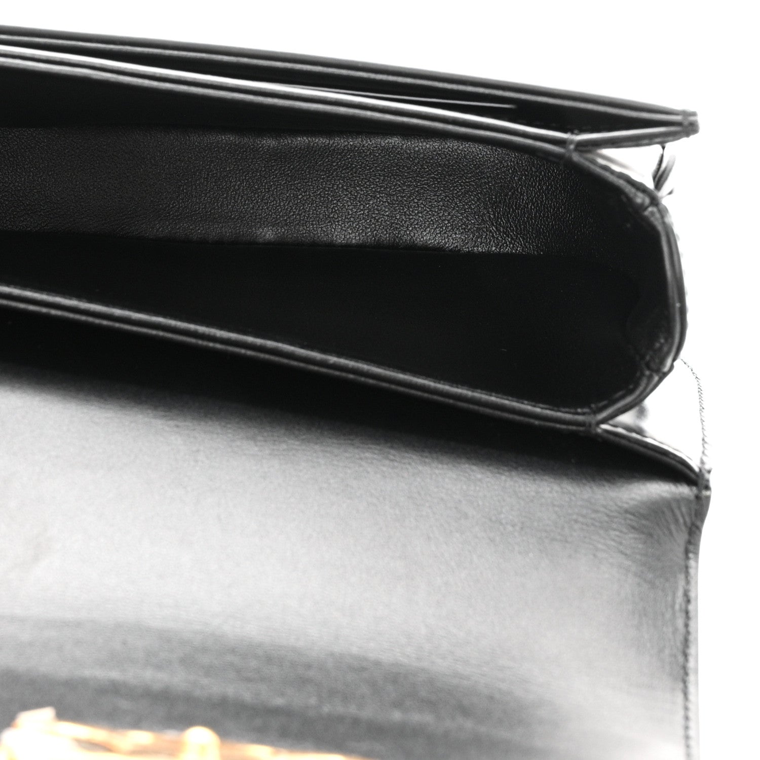 Celine Shiny Calfskin Triomphe Mini Besace Clea Black 5 of 11