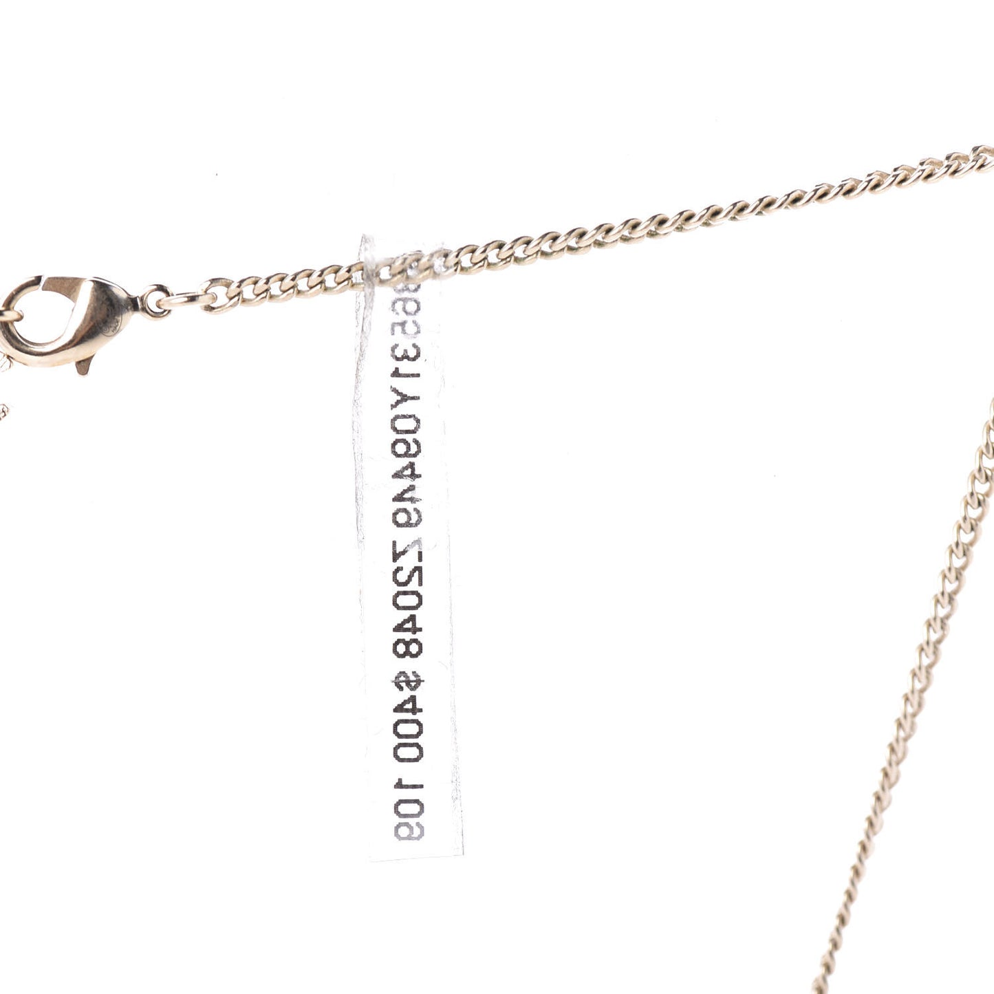 Pearl CC Pendant Necklace Gold