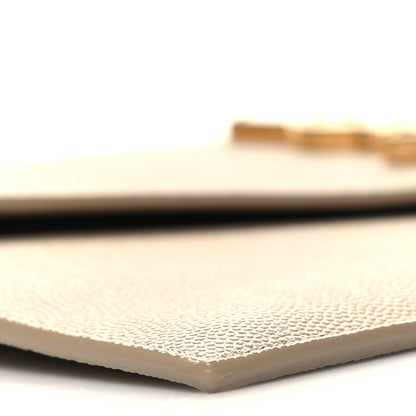 Saint Laurent Grain De Poudre Uptown Pouch Dark Beige 9 of 10
