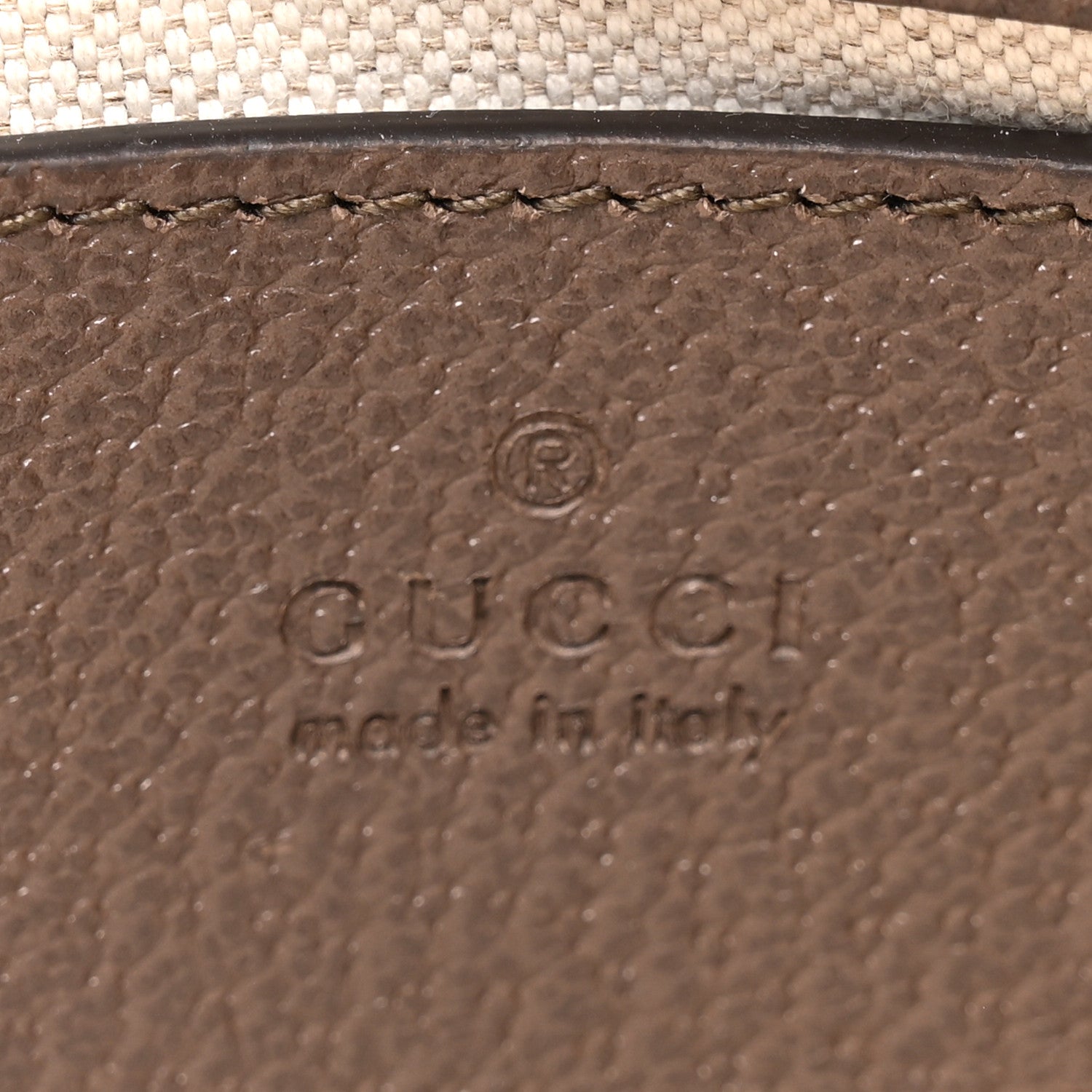 Gucci GG Supreme Monogram Textured Dollar Calfskin Web Small Ophidia GG Handbag Beige Ebony New Acero 6 of 11