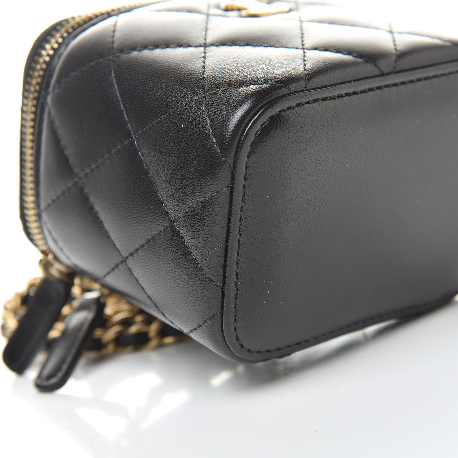 Chanel Lambskin Quilted Pearl Crush Box With Chain Black 9 of 11