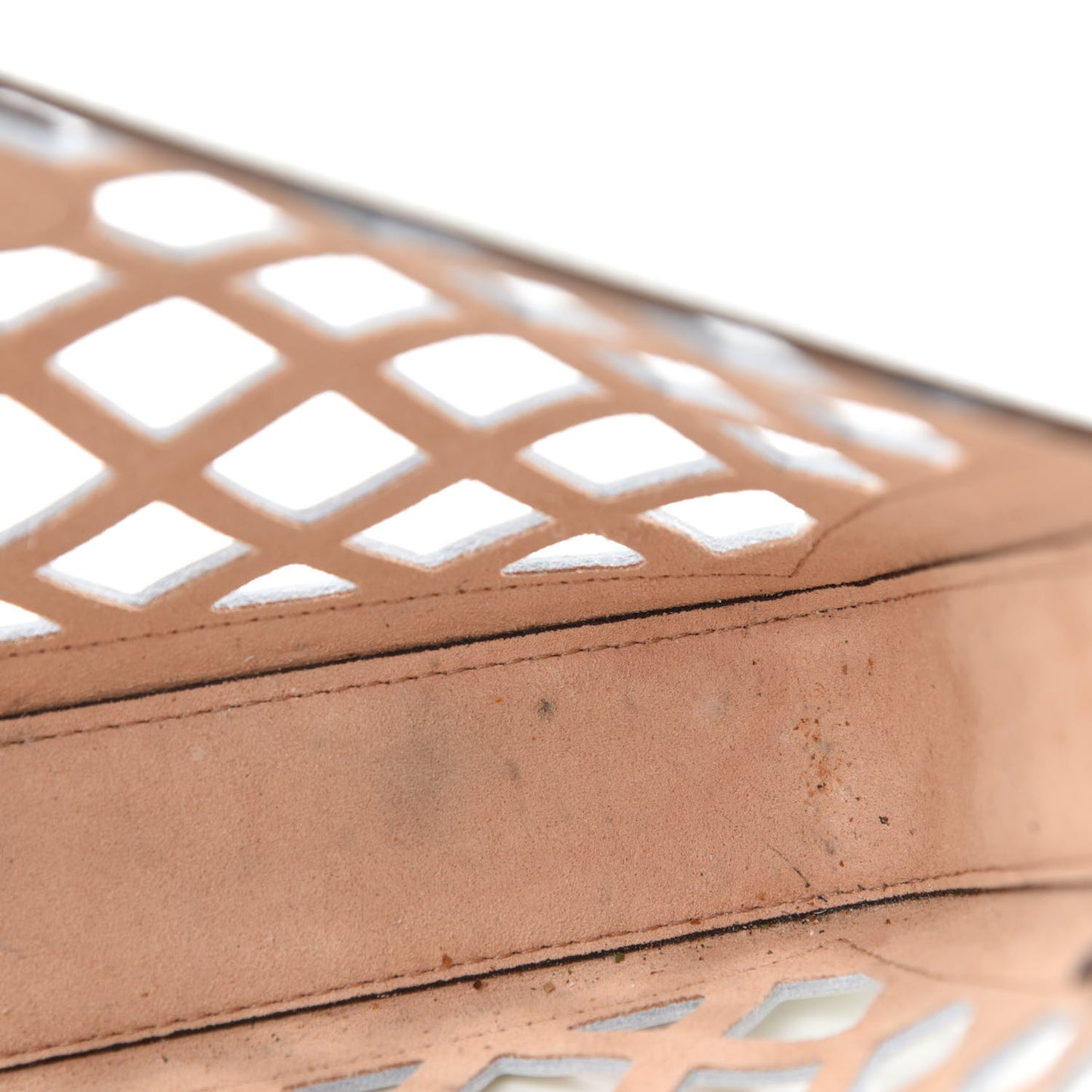 Canvas Flora Floral Calfskin Medium Cutout Shoulder Bag White Multicolor