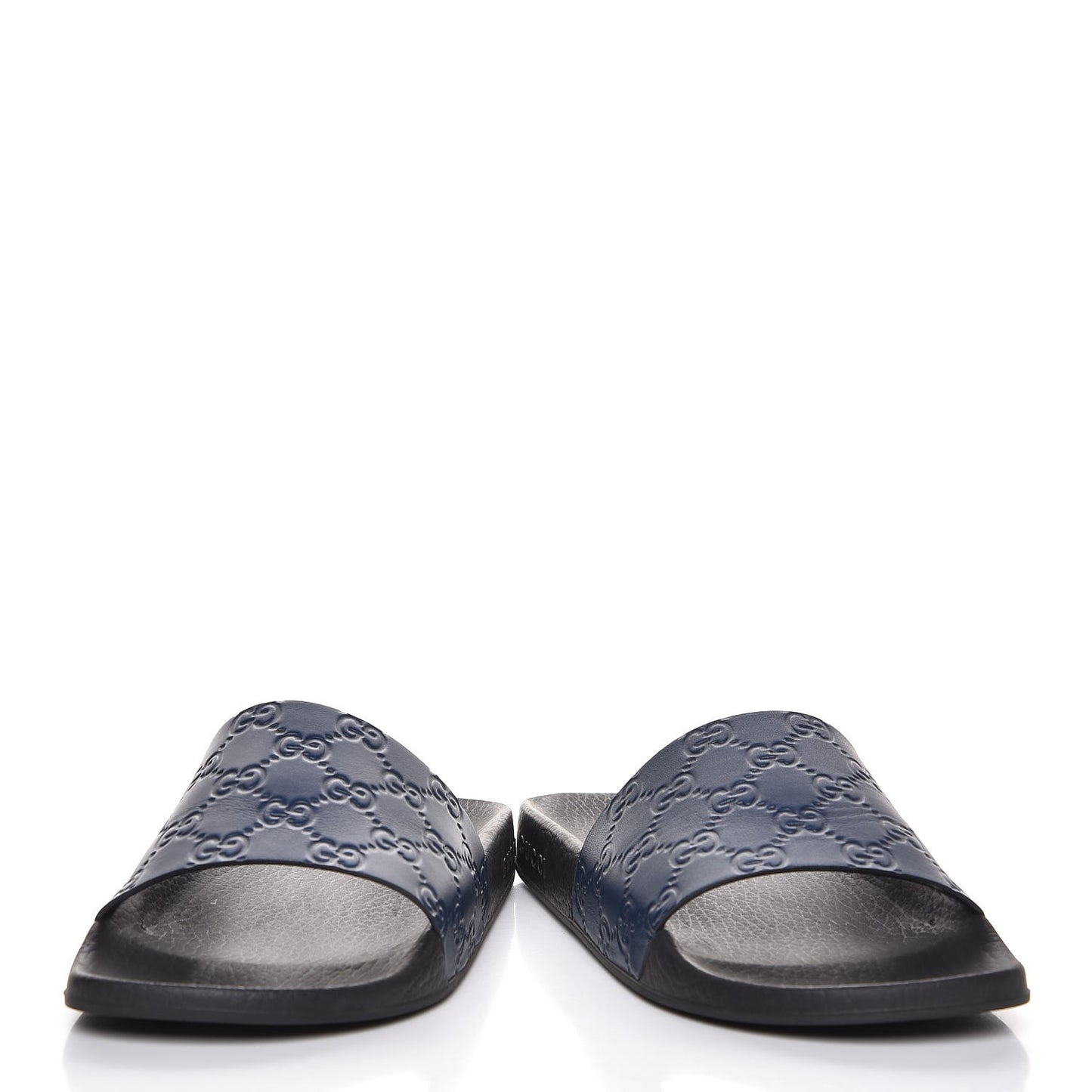 Guccissima Signature Slide Sandals 39 Blue