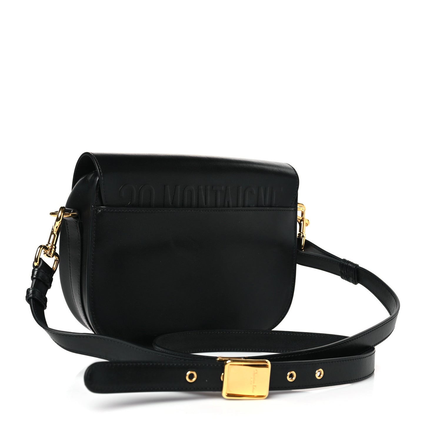Box Calfskin Medium Bobby Flap Black