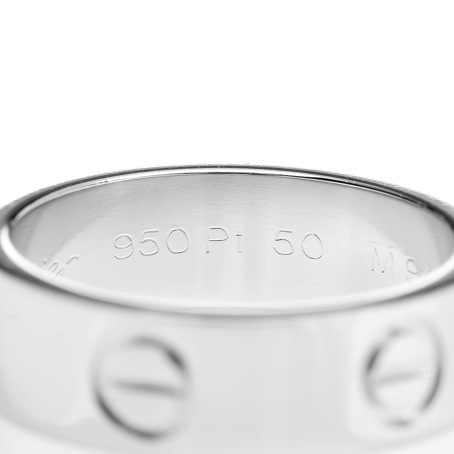 Cartier Platinum 5.5mm LOVE Ring 50 5.25 5 of 7