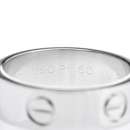 Cartier Platinum 5.5mm LOVE Ring 50 5.25 5 of 7