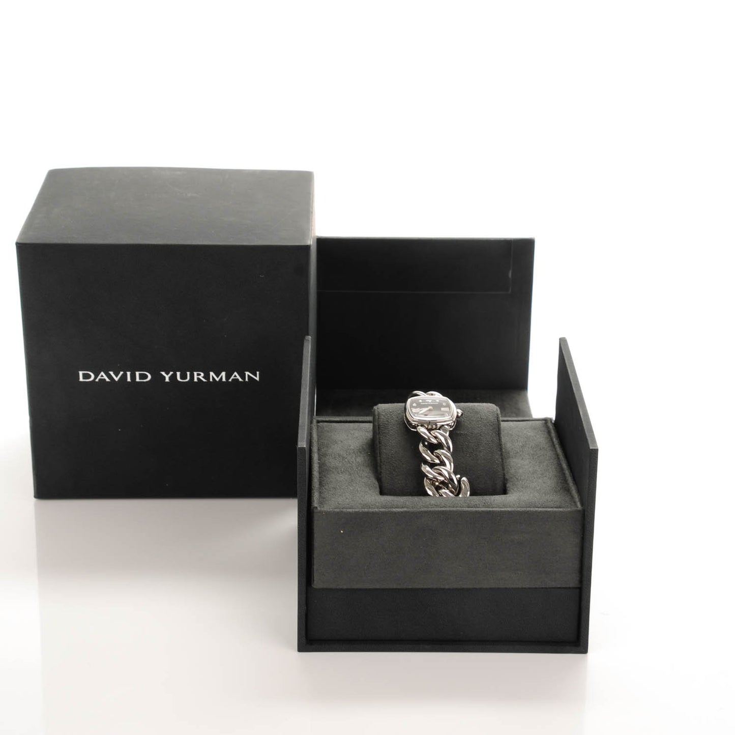 Stainless Steel Diamond 23mm Albion Quartz Watch Black