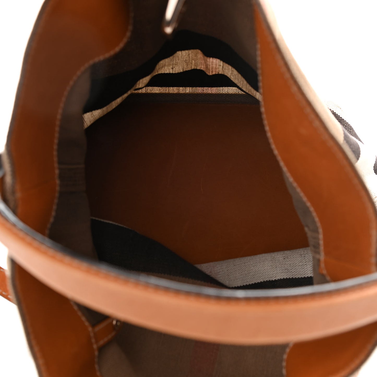 Canvas Mega Check Medium Ashby Hobo Saddle Brown