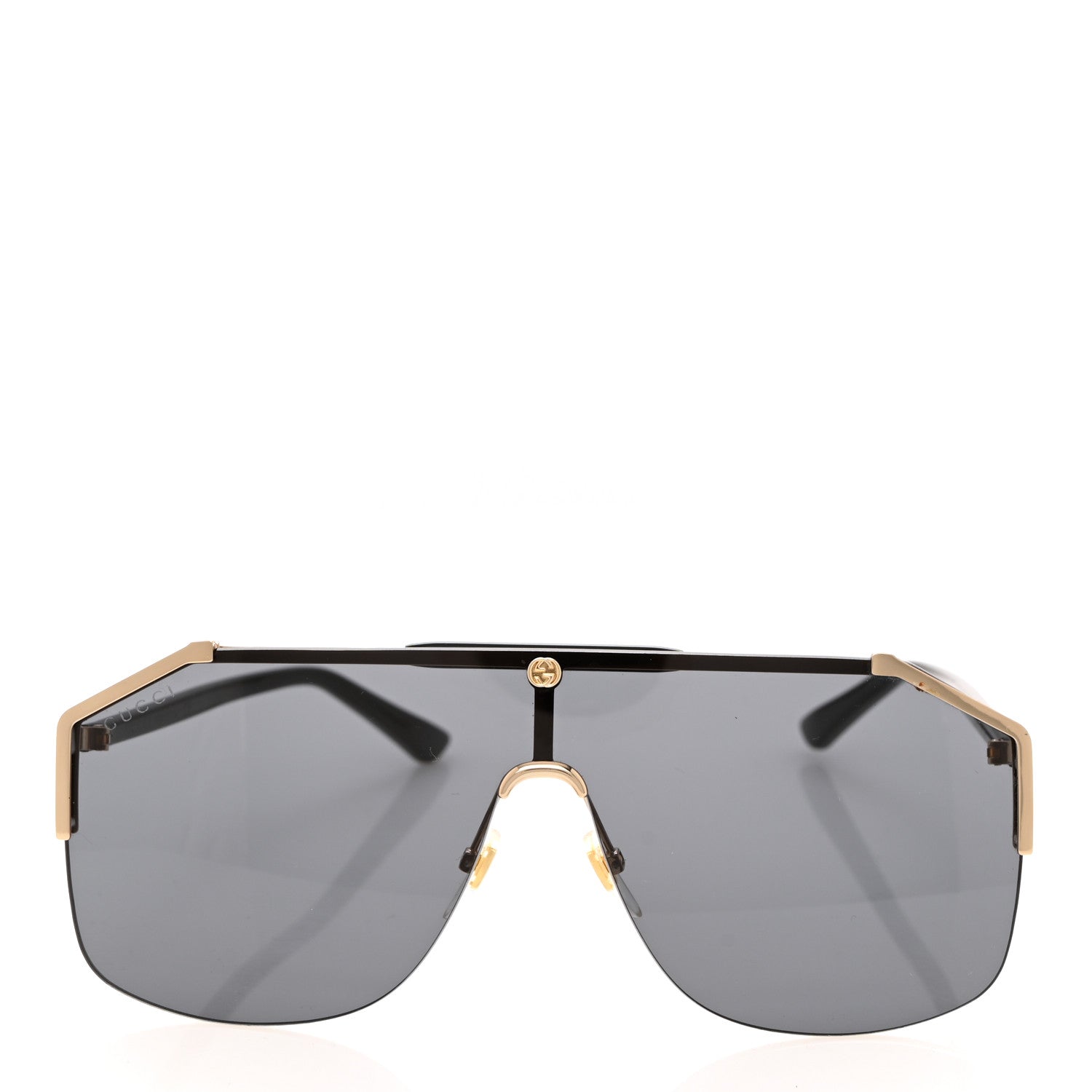 Gucci Metal Rimless Square Sunglasses GG0291S Black Gold 2 of 9