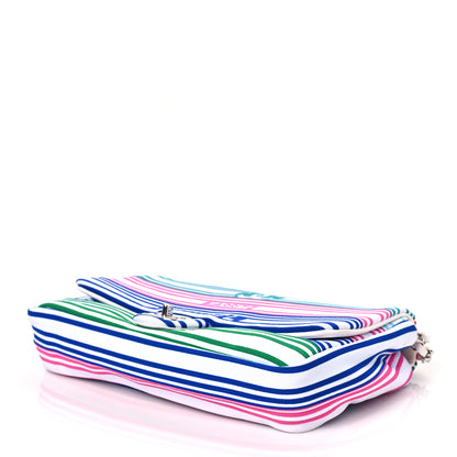 Chanel Mixed Fibers Lambskin Venise Biarritz Flap Bag Multicolor White 7 of 8