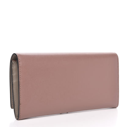 Fendi Vitello Liberty Vitello Century Bi-Color By The Way Continental Wallet English Rose Tortora 3 of 9