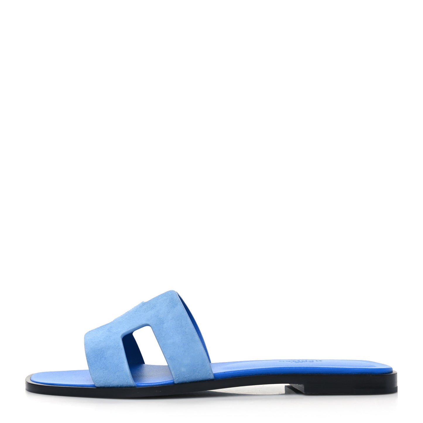 Suede Goatskin Oran Sandals 38.5 Bleu Cameo