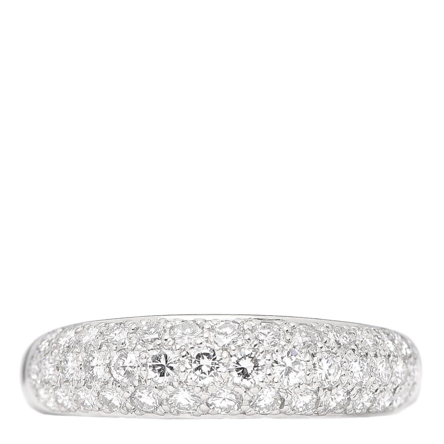 Platinum Diamond Half Pave Eternity Band Ring 57 8