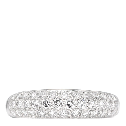 Cartier Platinum Diamond Half Pave Eternity Band Ring 57 8 1 of 4
