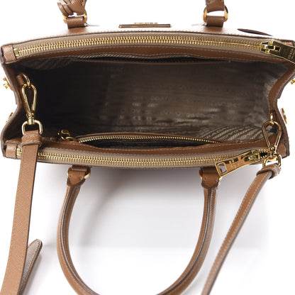 Prada Saffiano Small Galleria Double Zip Tote Caramel 5 of 12