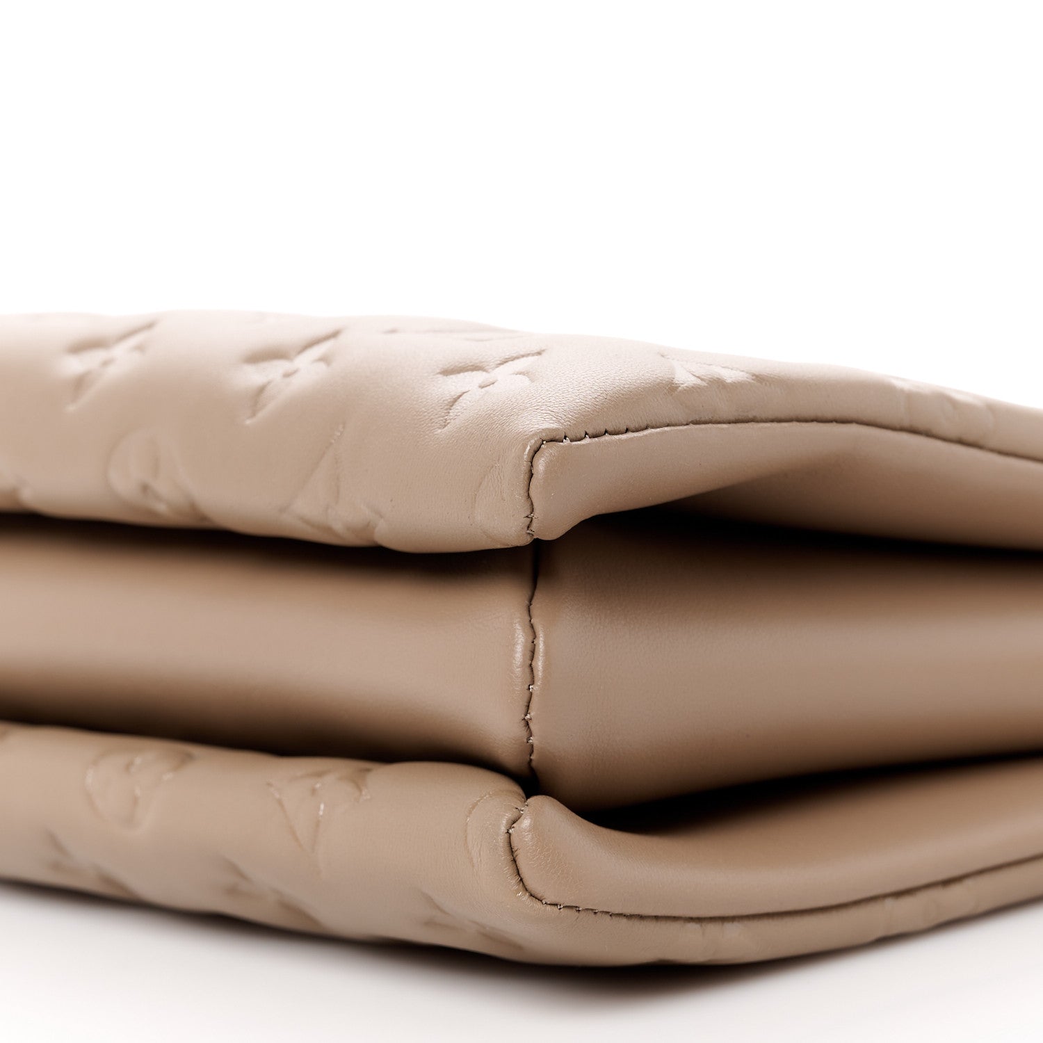 Louis Vuitton Lambskin Embossed Monogram Coussin PM Taupe 11 of 11