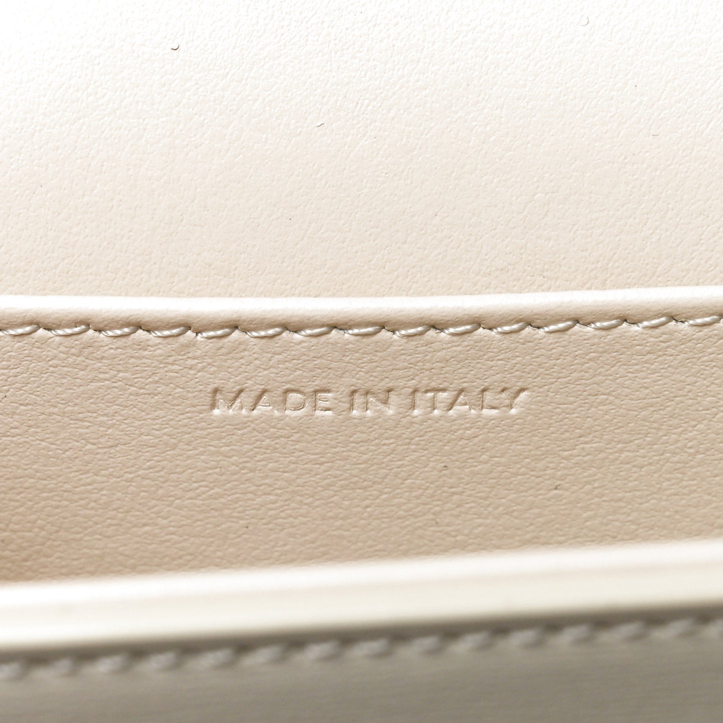 Shiny Calfskin Mini Triomphe Chalk