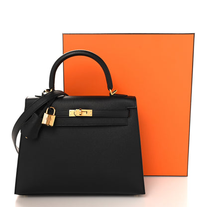 Hermes Epsom Kelly Sellier 25 Black 11 of 11