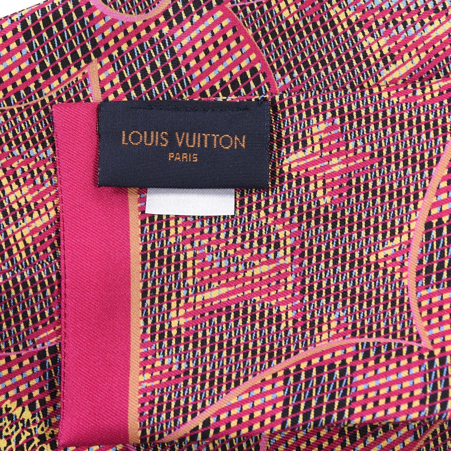 Louis Vuitton Silk Monogram Damier Pop Print Bandeau Pink 5 of 5