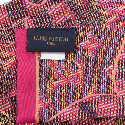 Louis Vuitton Silk Monogram Damier Pop Print Bandeau Pink 5 of 5
