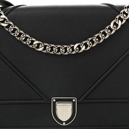Christian Dior Grained Calfskin Large Diorama Flap Bag Black 8 of 10