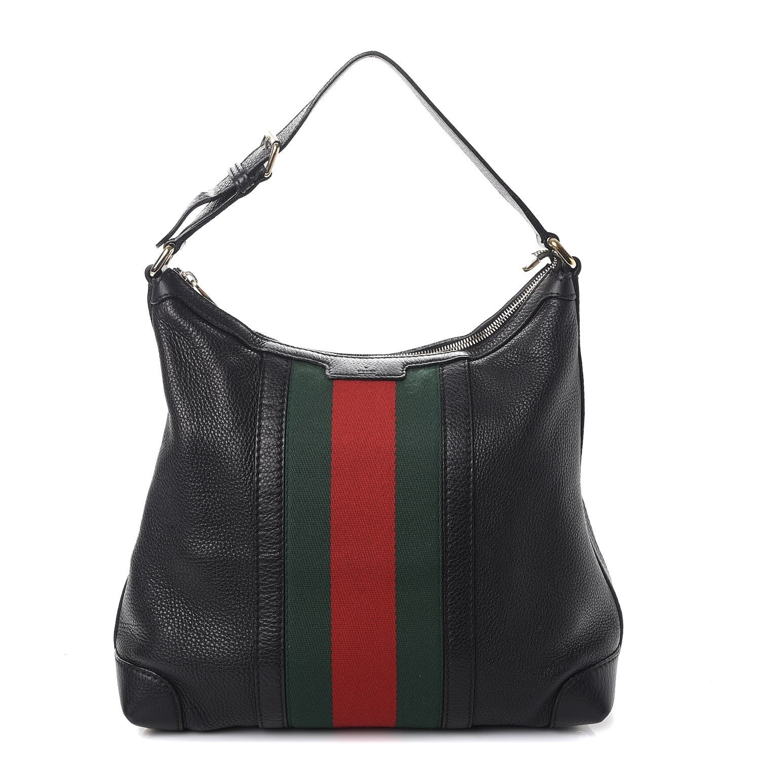Gucci Calfskin Vintage Web Medium Hobo Black 1 of 16