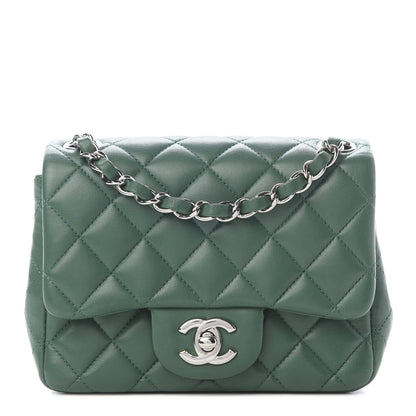 Chanel Lambskin Quilted Mini Square Flap Green 1 of 9
