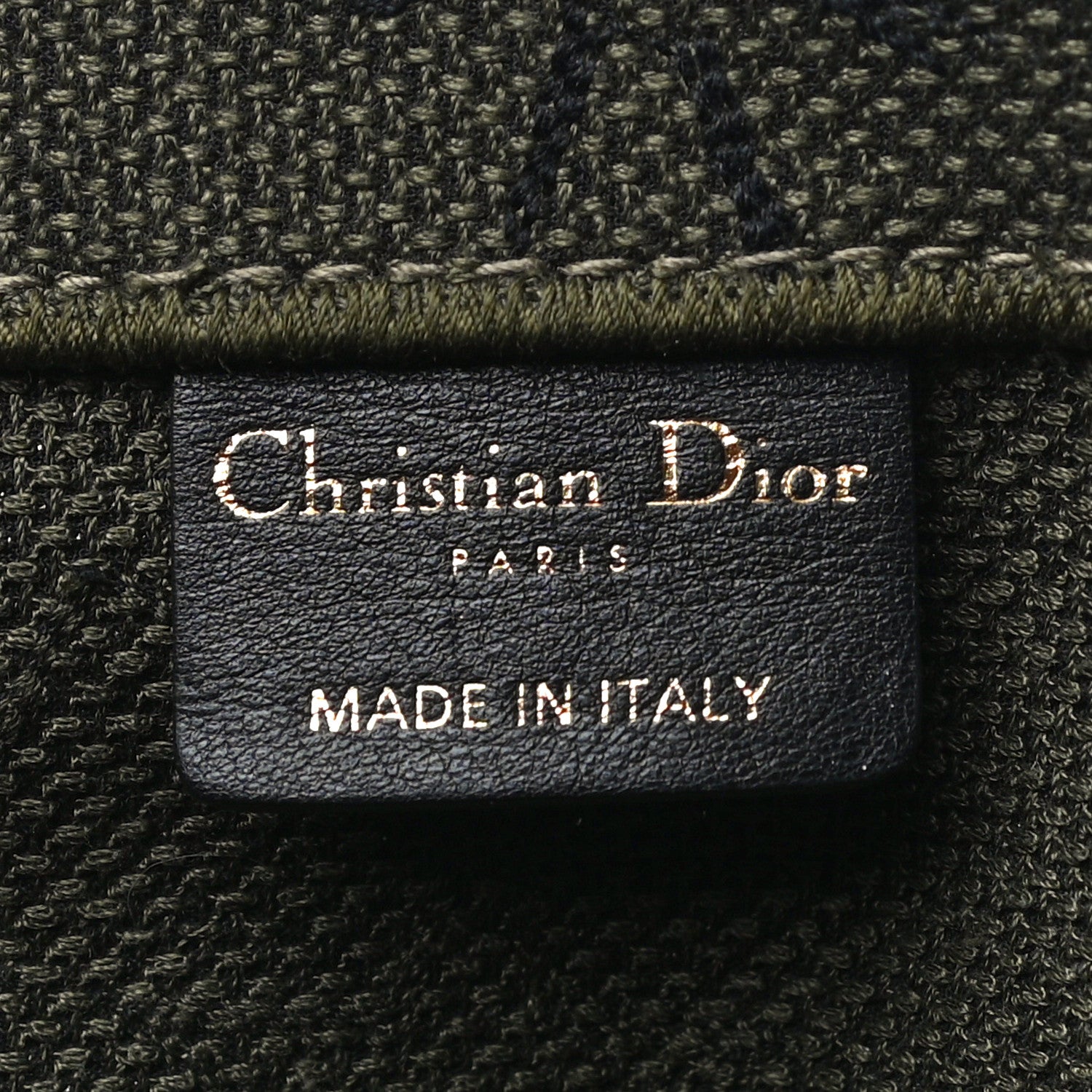 Christian Dior Canvas Embroidered Graffiti Book Tote Vert 8 of 11